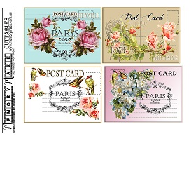 Postcard Cuttables vintage Min Buy 5